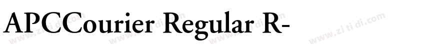 APCCourier Regular R字体转换